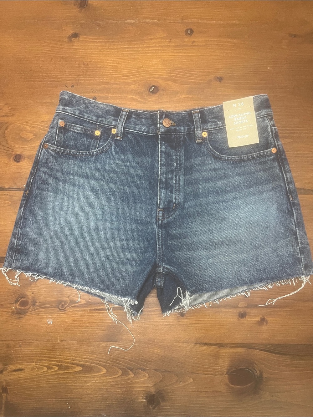 Madewell Faded Blue Frayed-Hem Denim Cutoff Shorts